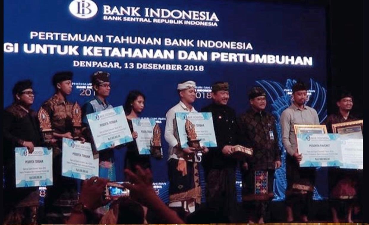 First Award from Bank Indonesia Regional Bali, achieve by Simalu from Bali to the World